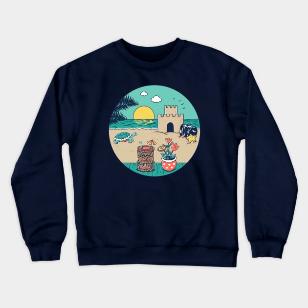 Video game beach Crewneck Sweatshirt by coffeeman